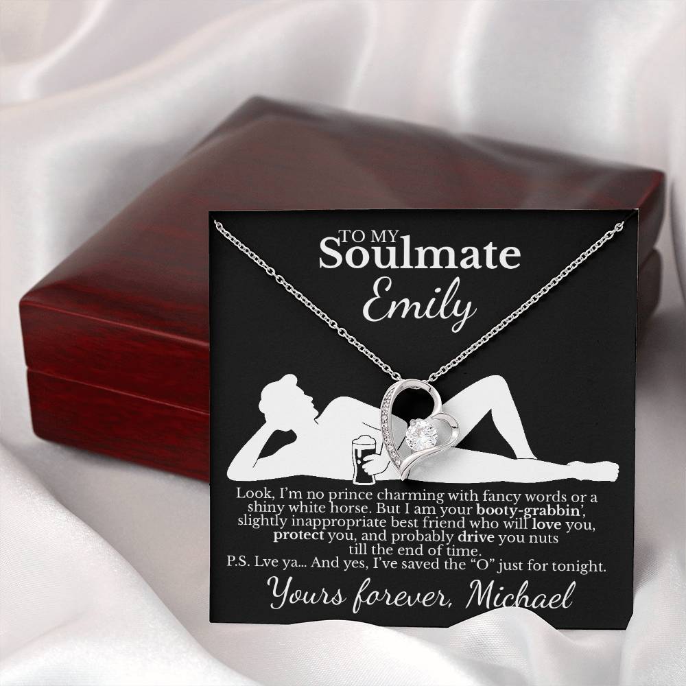 To My Soulmate - Necklace with Funny Romantic Message - c490a25