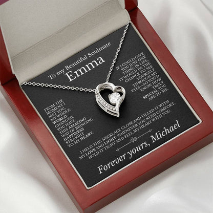 To My Beautiful Soulmate - Necklace with Heartfelt Message - c486a25