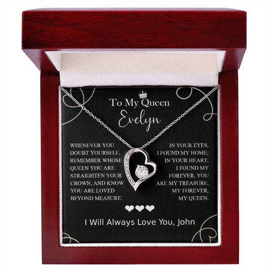 To My Queen - You Are My Treasure, My Forever Necklace Gift - c572a25