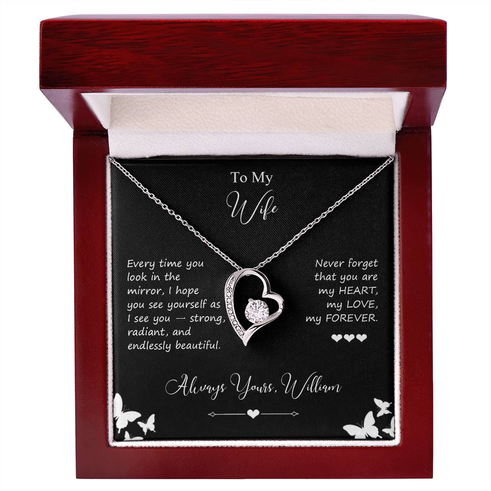 To My Wife - You Are My Heart, My Forever Necklace Gift - c574a25