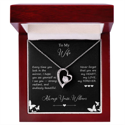 To My Wife - You Are My Heart, My Forever Necklace Gift - c574a25
