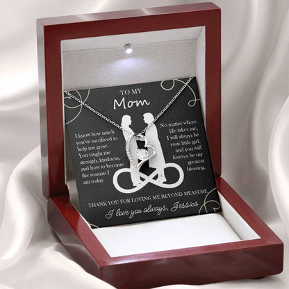To My Mom Custom Heart Necklace from Daughter - c543a25