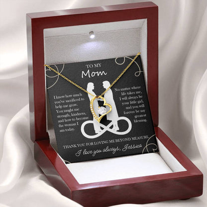 To My Mom Custom Heart Necklace from Daughter - c543a25