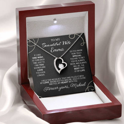 To My Beautiful Wife - Necklace with Timeless Love Message - c487a25
