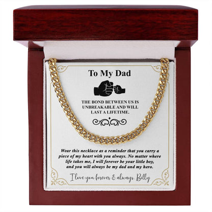 To My Dad - Our Bond Is Forever and Unbreakable Necklace Gift - c578a25
