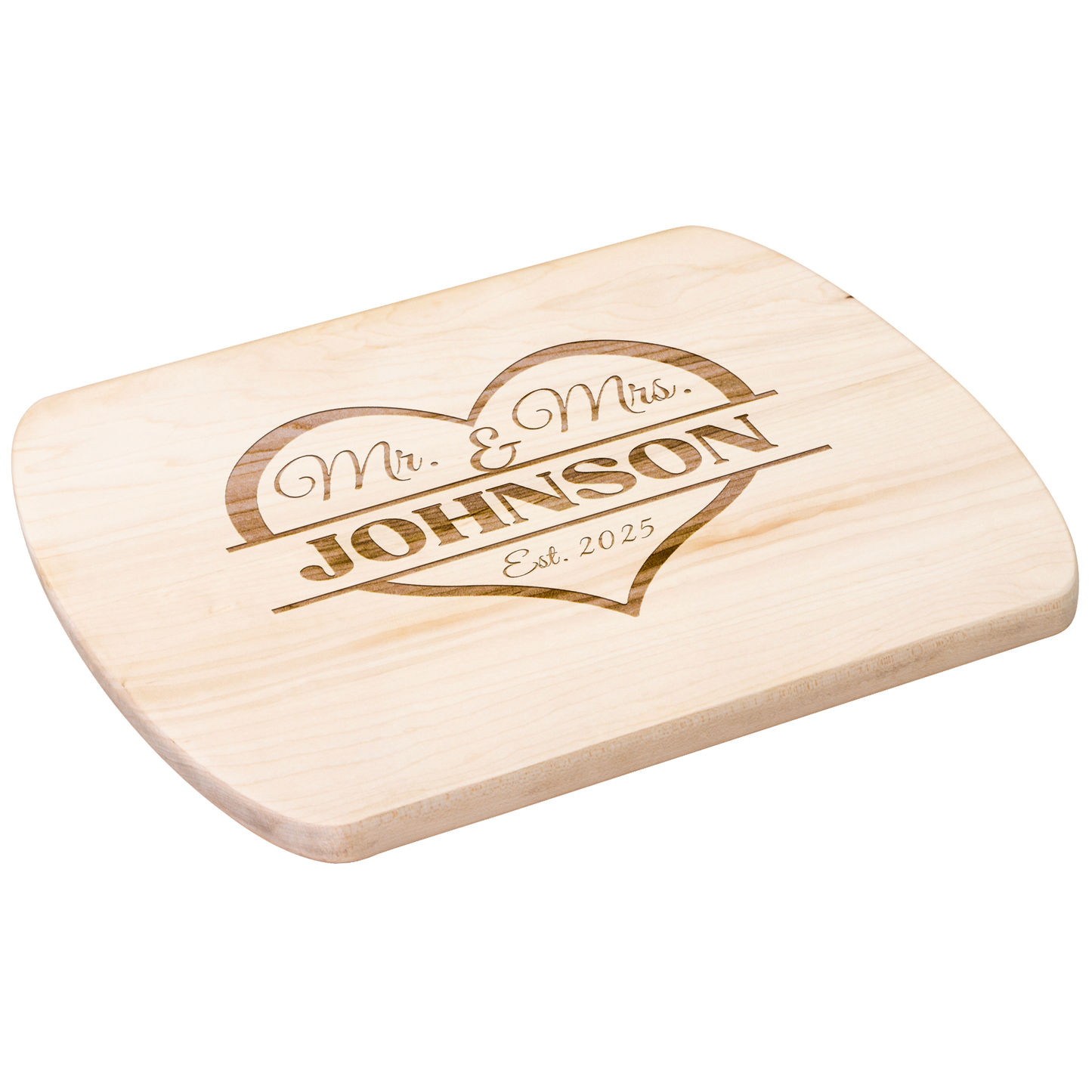 Mr & Mrs Custom Cutting Board - Wedding & Anniversary Gift - c422a25