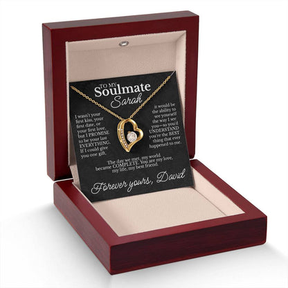 To My Soulmate - Necklace with Promise & Love Message - c479a25