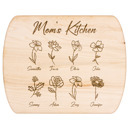 Custom Mom’s Kitchen Cutting Board with Kids' Names - c411a25
