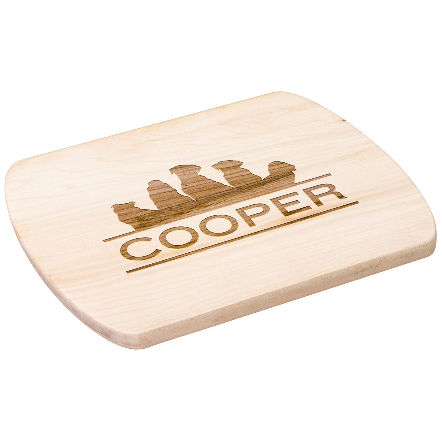 Custom Dog Silhouette Cutting Board with Name - c414a25