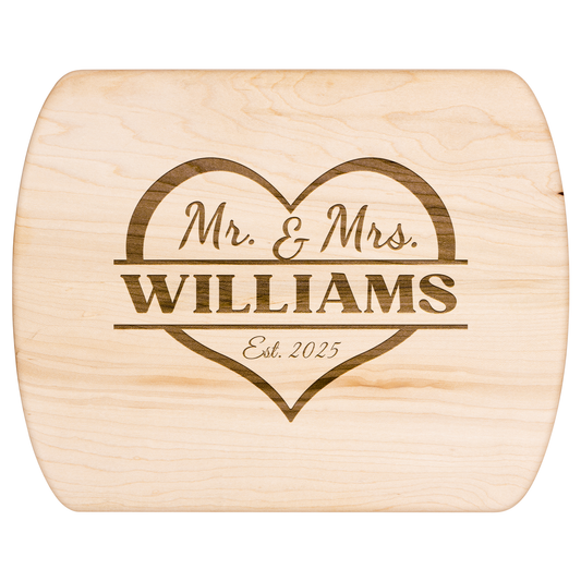 Custom Mr & Mrs Cutting Board - Anniversary & Wedding Gift - c423a25