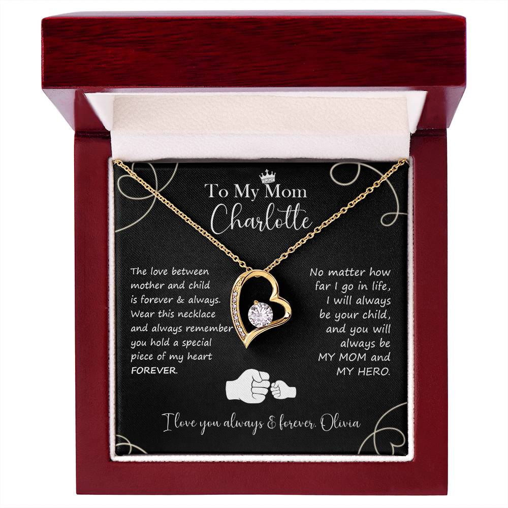 To My Mom - You Hold My Heart Forever Necklace Gift - c577a25