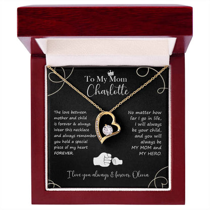To My Mom - You Hold My Heart Forever Necklace Gift - c577a25