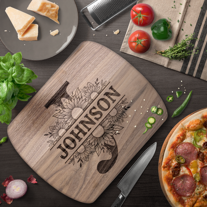 Custom Sunflower Monogram Cutting Board - c396a25
