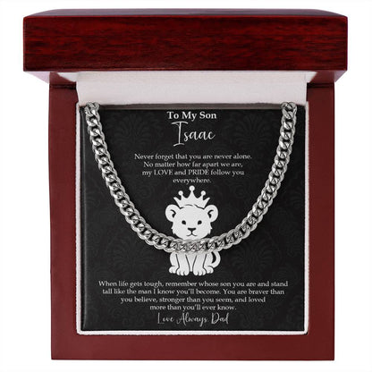 To My Son - Be Brave, Stand Tall, You Are Loved Necklace Gift - c581a25
