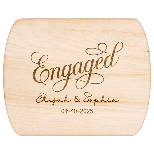 Custom Engaged Couple Name & Date Cutting Board - c417a25