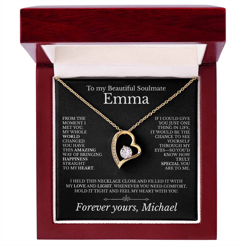 To My Beautiful Soulmate - Necklace with Heartfelt Message - c486a25