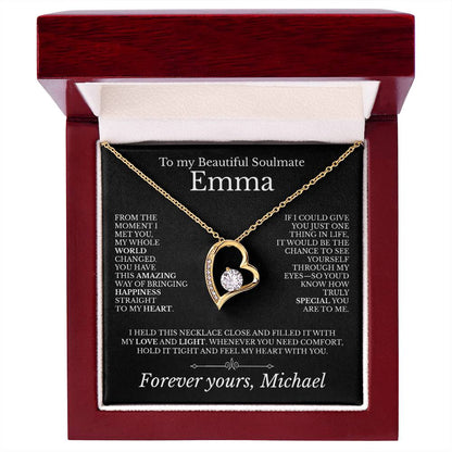To My Beautiful Soulmate - Necklace with Heartfelt Message - c486a25