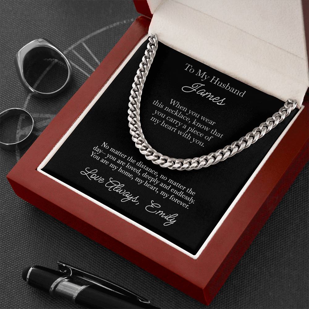Carry My Heart - Personalized Husband Necklace Gift - c518a25