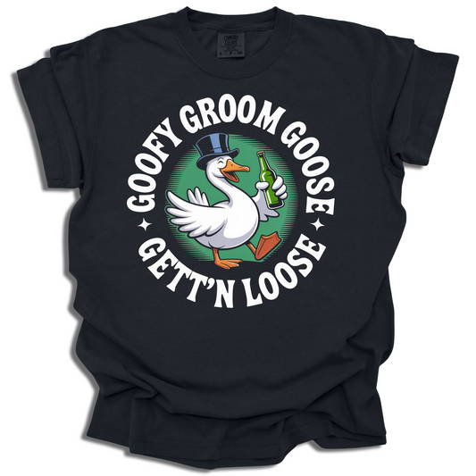 Goofy Groom Goose Bachelor Party T-Shirt - c361a25