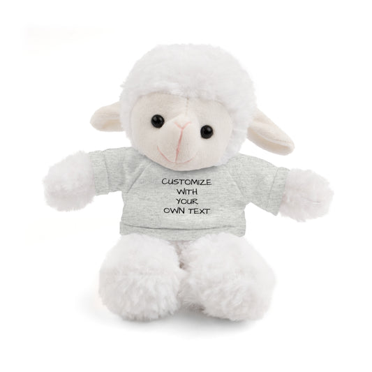 Stuffed Animal with Custom T-Shirt | Personalized Plush Gift | Kids Birthday Present | Customizable Text - c239a25