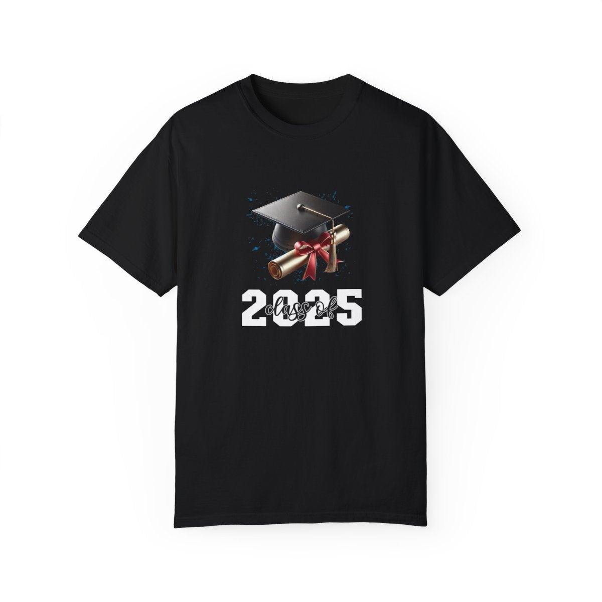 Customizable Year T-Shirt | 2025 Grad Cap Diploma Tee | Graduation Celebration Gift - c212a25