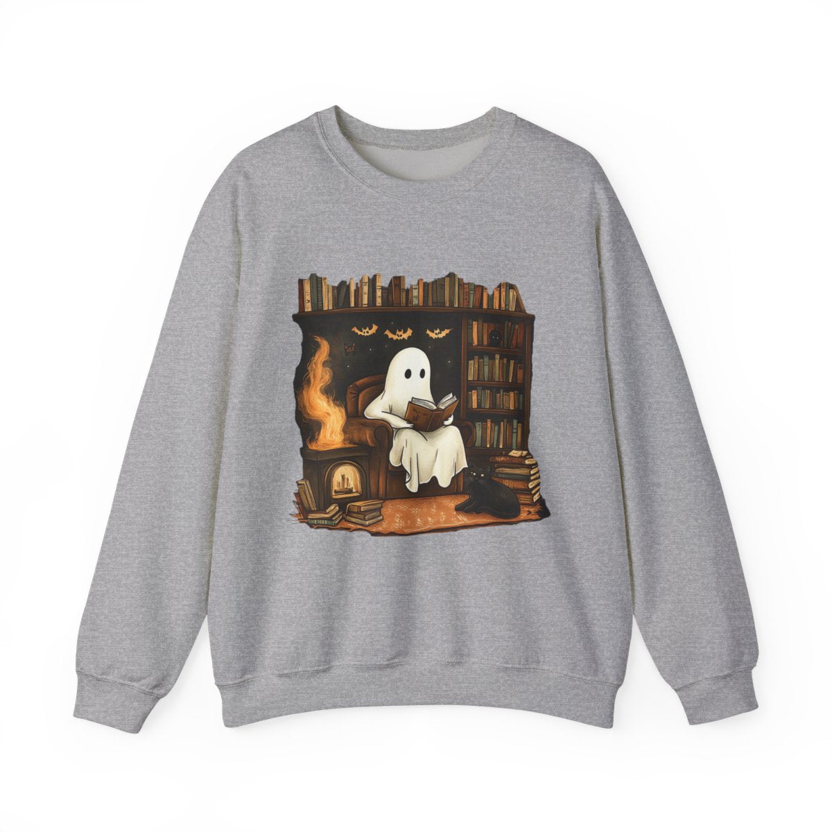 Ghost in Library Sweatshirt - Spooky Cozy Fall Book Vibes - c510a25