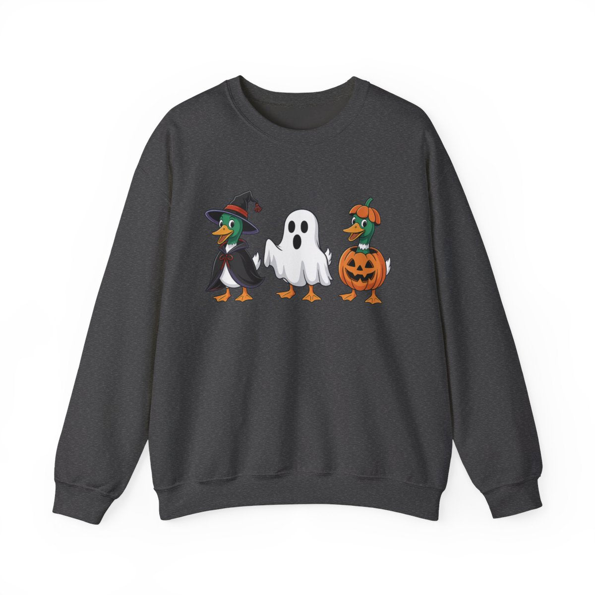 Trio of Halloween Ducks Sweatshirt - Witch Ghost Pumpkin - c523a25