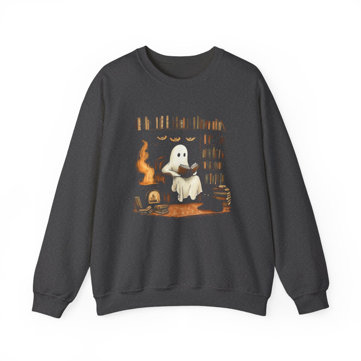 Spooky Bookworm Ghost Sweatshirt - Cozy Halloween Vibes - c500a25