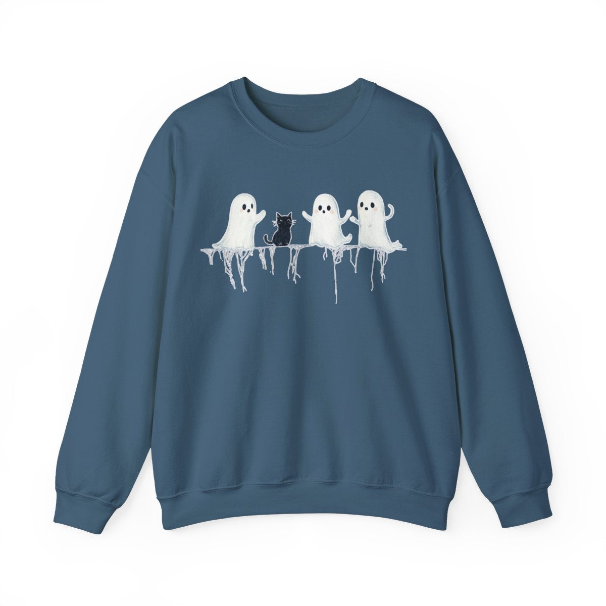 Boo Crew Ghost & Cat Sweatshirt - Spooky Season Vibes - c493a25