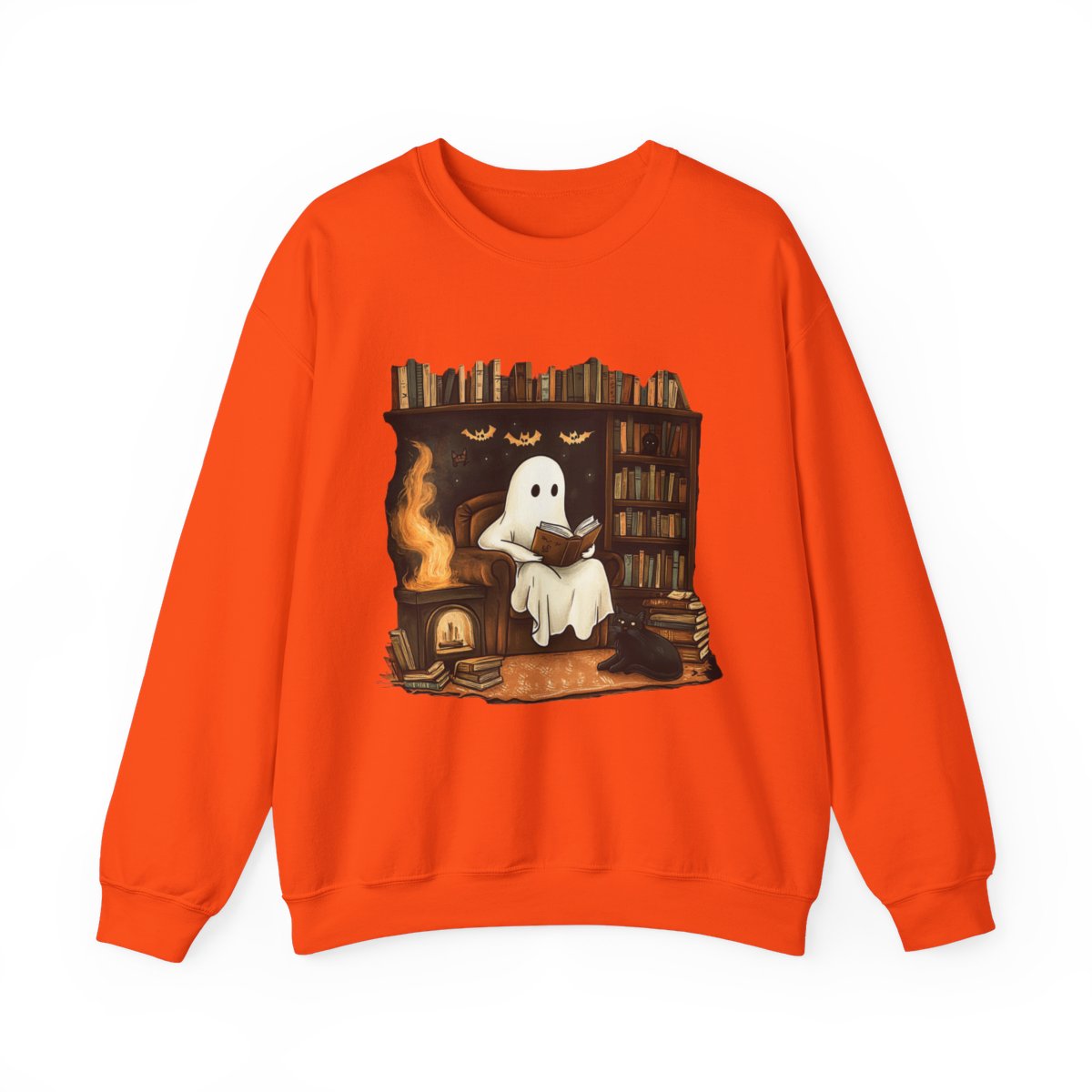 Ghost in Library Sweatshirt - Spooky Cozy Fall Book Vibes - c510a25