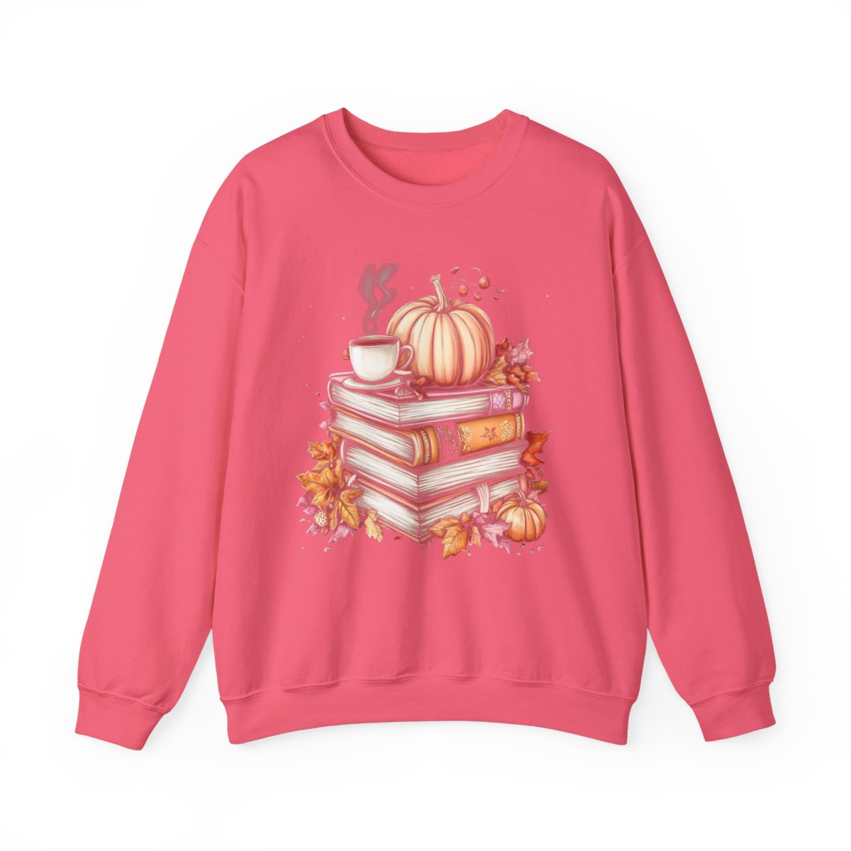Pumpkins, Books & Coffee Sweatshirt - Fall Vibes for Readers - c464a25