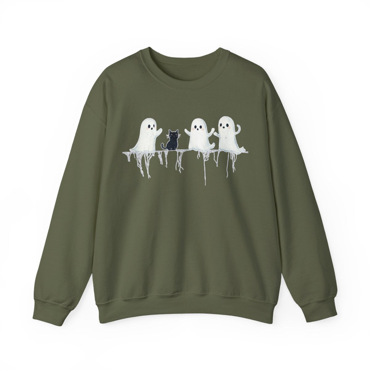 Boo Crew Ghost & Cat Sweatshirt - Spooky Season Vibes - c493a25