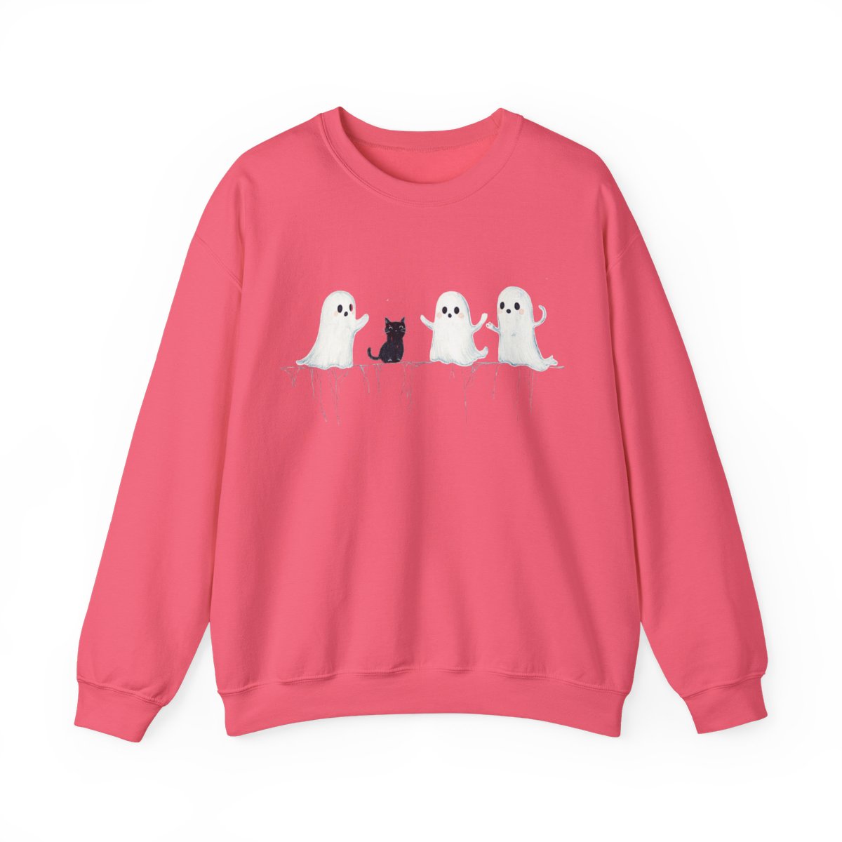 Boo Crew Ghost & Cat Sweatshirt - Spooky Season Vibes - c493a25