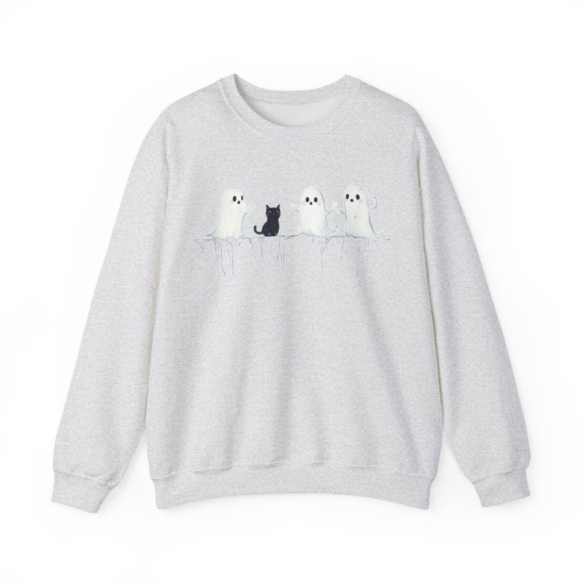 Boo Crew Ghost & Cat Sweatshirt - Spooky Season Vibes - c493a25