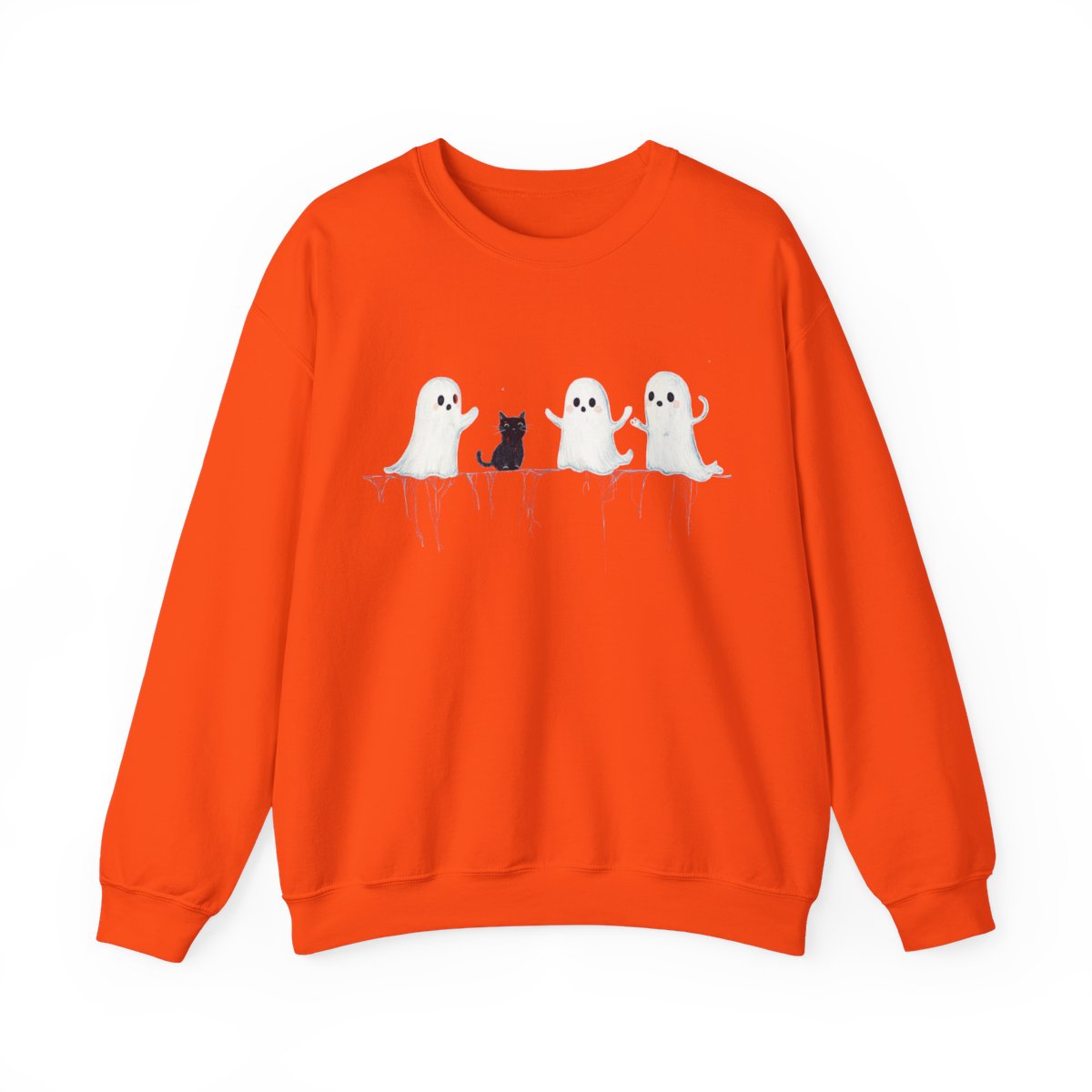 Boo Crew Ghost & Cat Sweatshirt - Spooky Season Vibes - c493a25