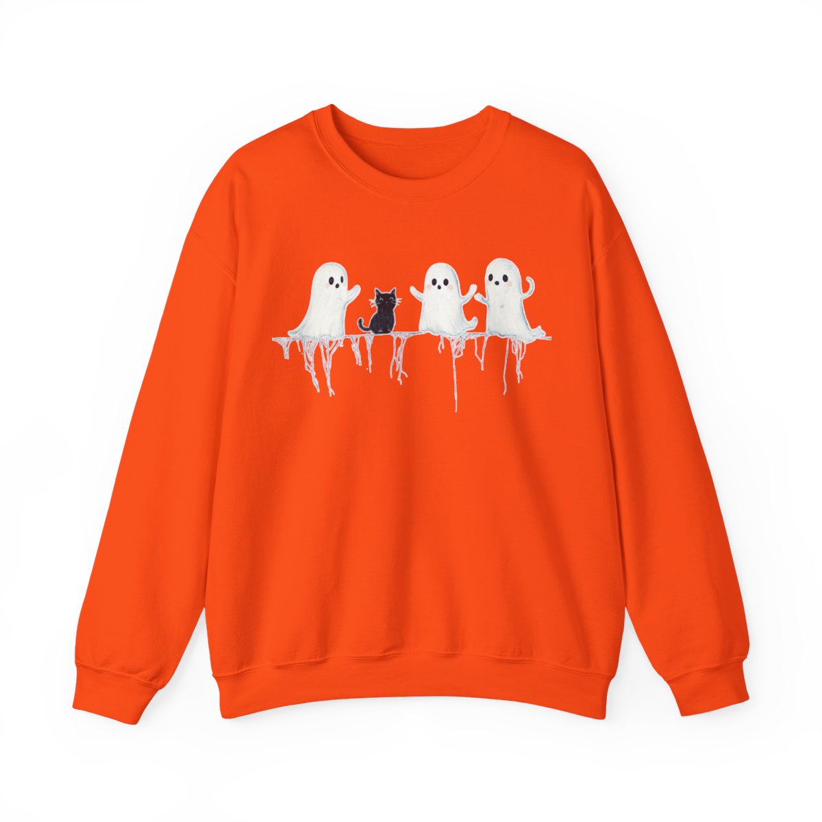 Boo Crew Ghost & Cat Sweatshirt - Spooky Season Vibes - c493a25