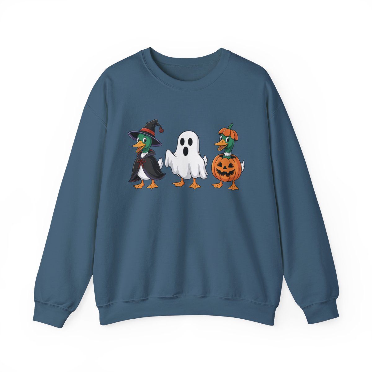 Trio of Halloween Ducks Sweatshirt - Witch Ghost Pumpkin - c523a25