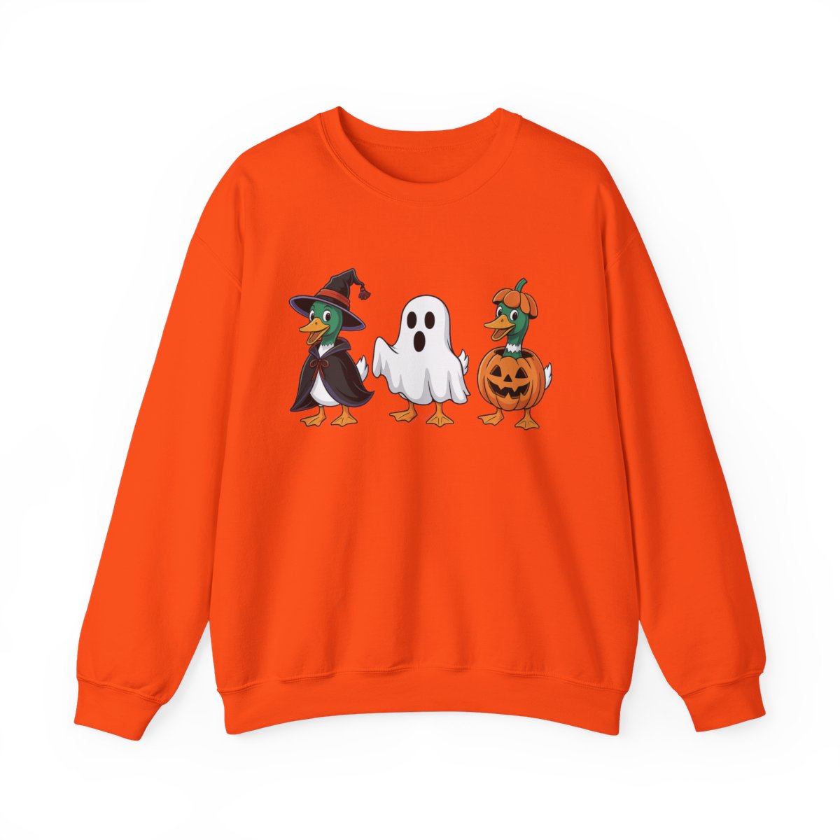 Trio of Halloween Ducks Sweatshirt - Witch Ghost Pumpkin - c523a25