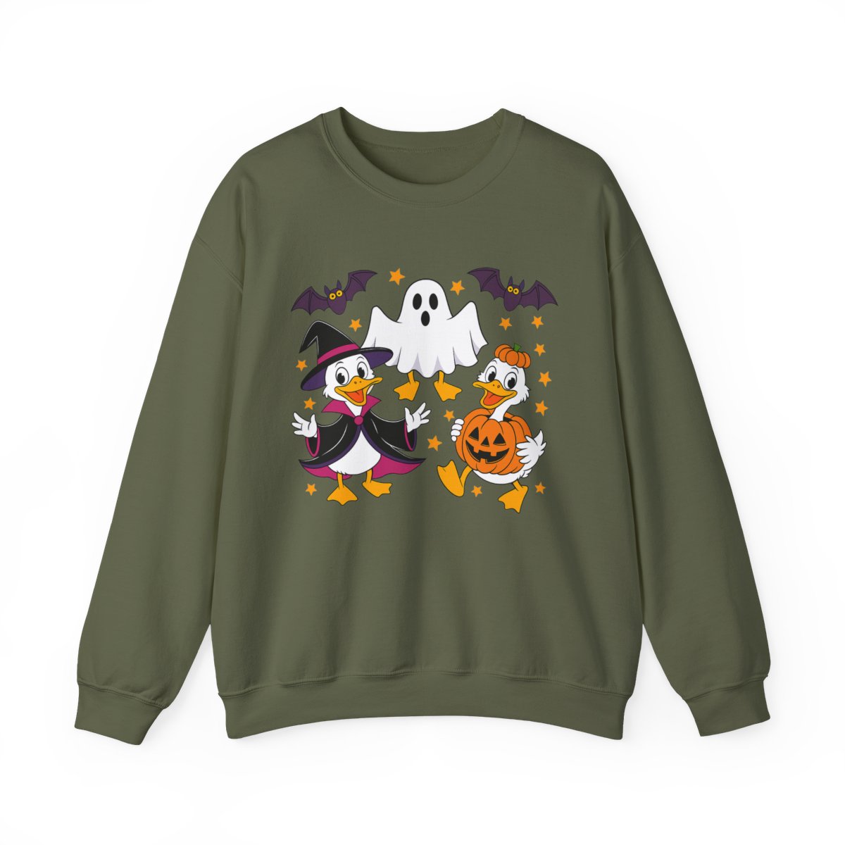 Witch Duck and Ghost Halloween Sweatshirt - c522a25