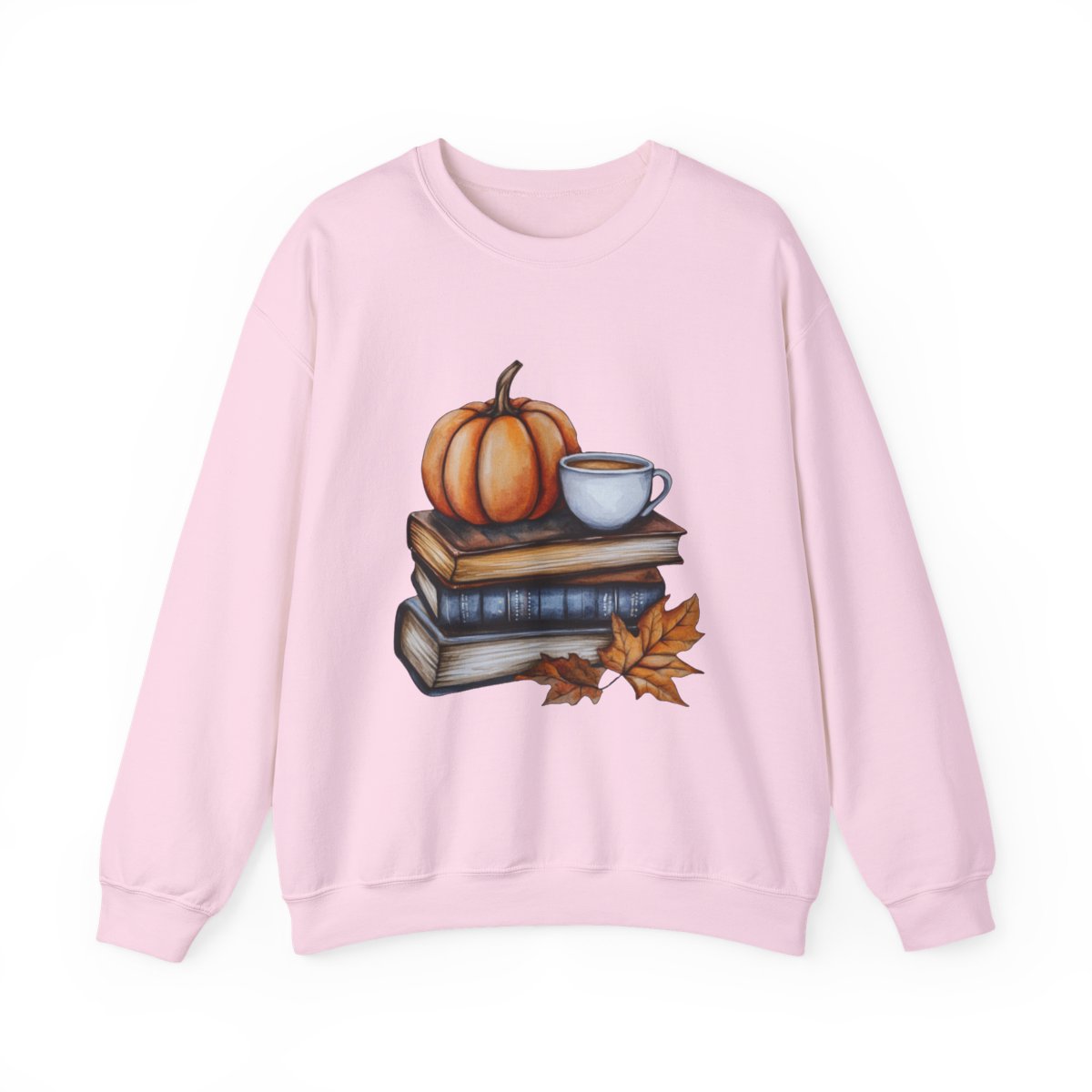 Cozy Fall Vibes Sweatshirt - Pumpkin, Books & Coffee Lover Style - c515a25