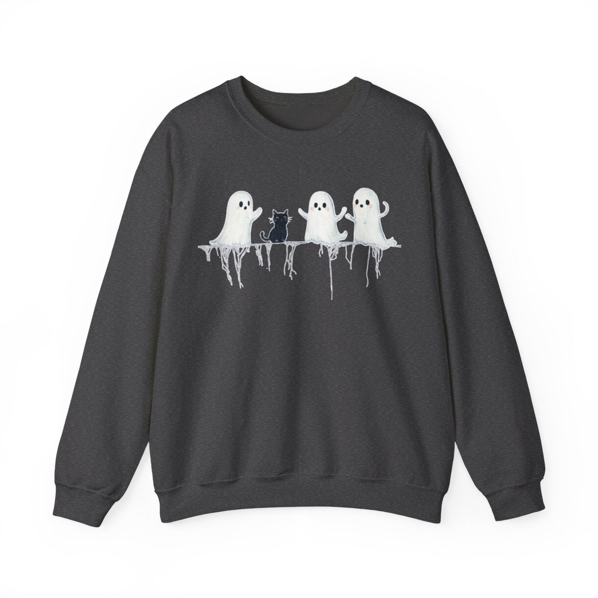 Boo Crew Ghost & Cat Sweatshirt - Spooky Season Vibes - c493a25