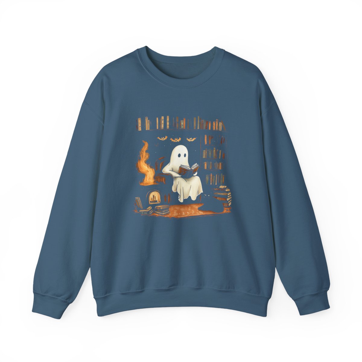 Spooky Bookworm Ghost Sweatshirt - Cozy Halloween Vibes - c500a25