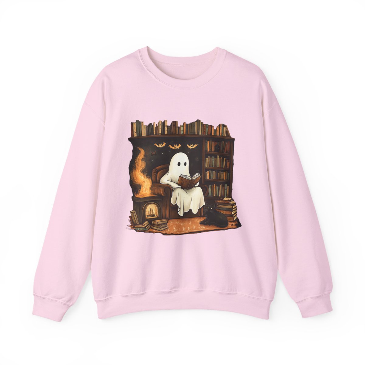 Ghost in Library Sweatshirt - Spooky Cozy Fall Book Vibes - c510a25