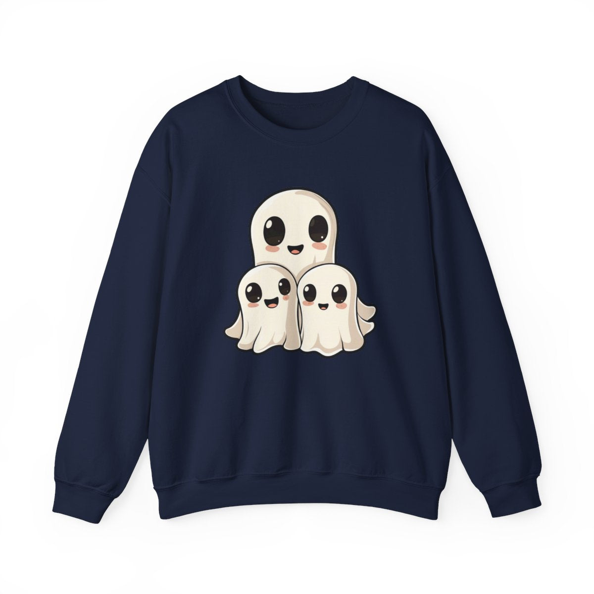 Adorable Kawaii Ghost Sweatshirt for Halloween - c461a25