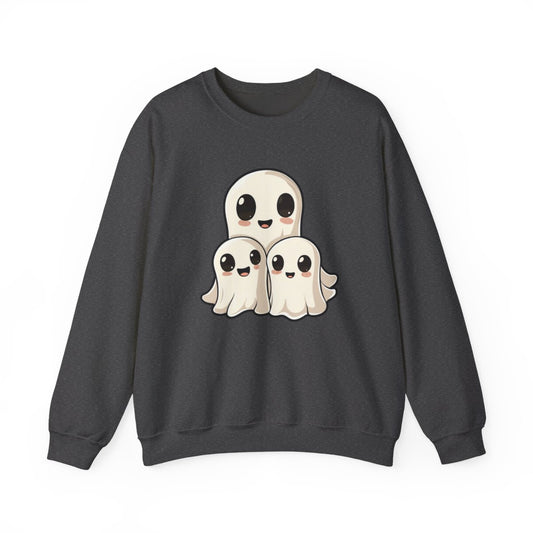 Adorable Kawaii Ghost Sweatshirt for Halloween - c461a25