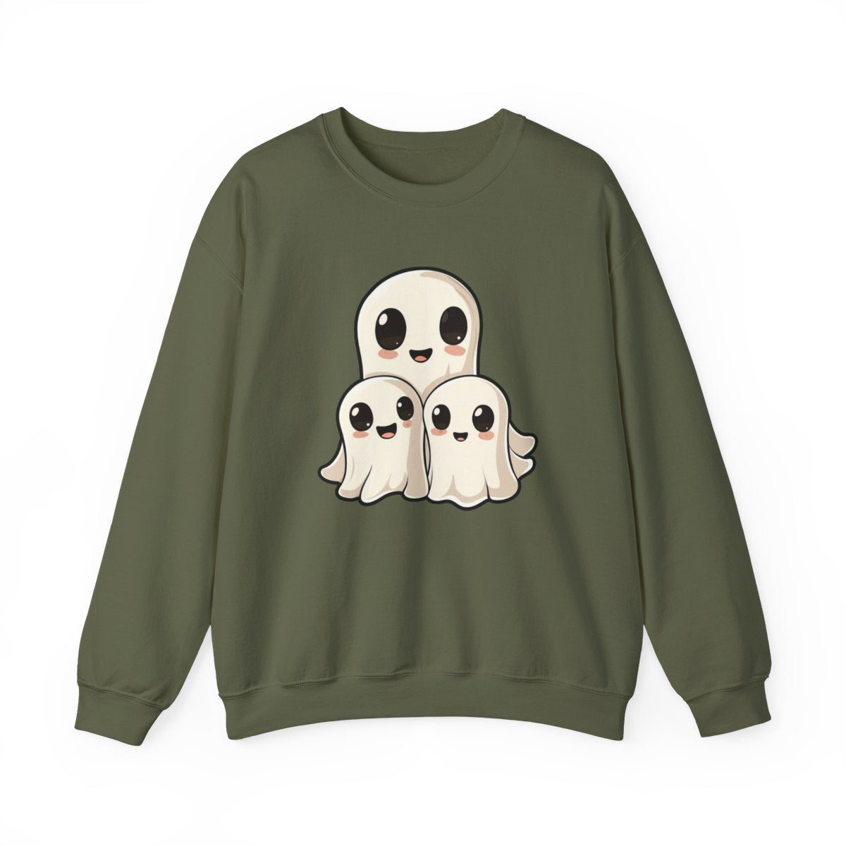 Adorable Kawaii Ghost Sweatshirt for Halloween - c461a25