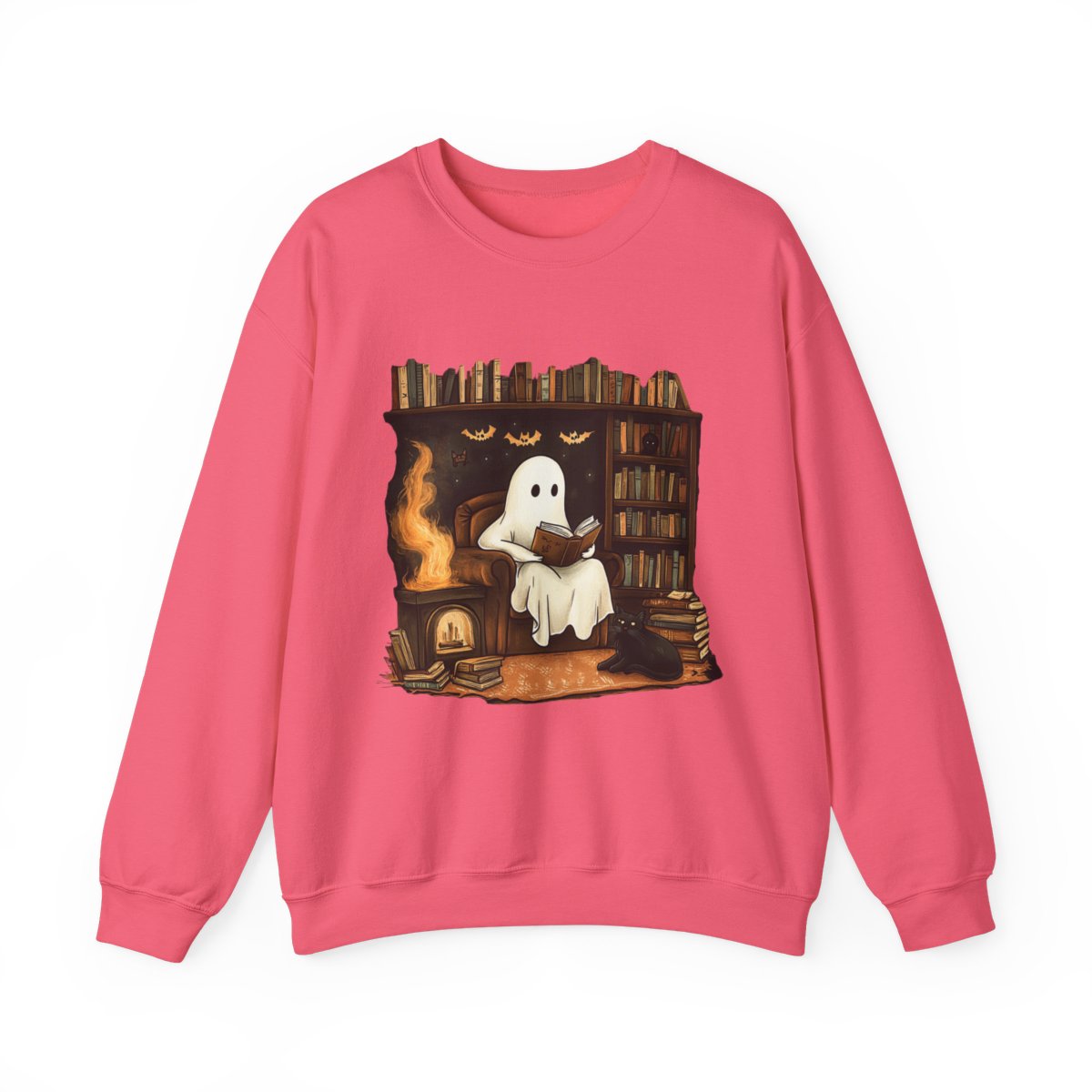 Ghost in Library Sweatshirt - Spooky Cozy Fall Book Vibes - c510a25