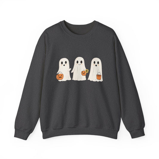 Trick or Treat Ghost Crew Sweatshirt - Spooky Fall Vibes - c495a25