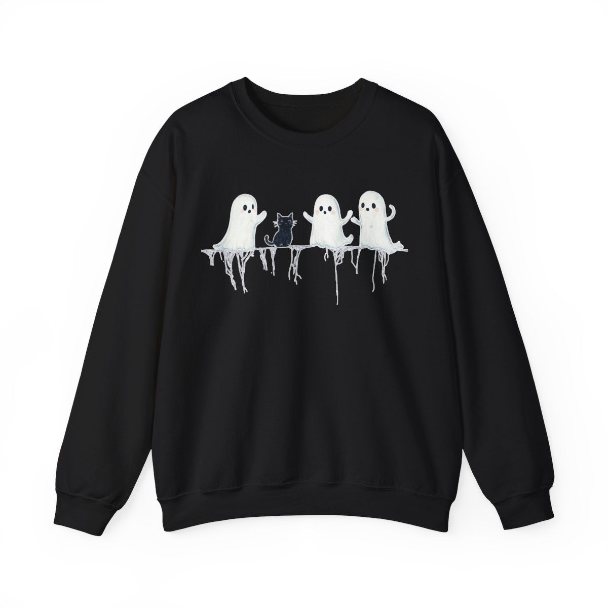 Boo Crew Ghost & Cat Sweatshirt - Spooky Season Vibes - c493a25