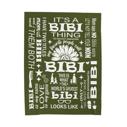 Bibi Quotes - Velveteen Plush Blanket - c161a25
